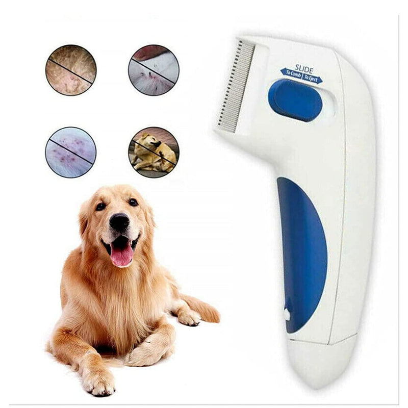 SAKU Flea Comb for Pets, Electric Pet Comb, Head Lice Removal Pet Cleaning Electric Comb for Dogs Cats - PawsPlanet Australia