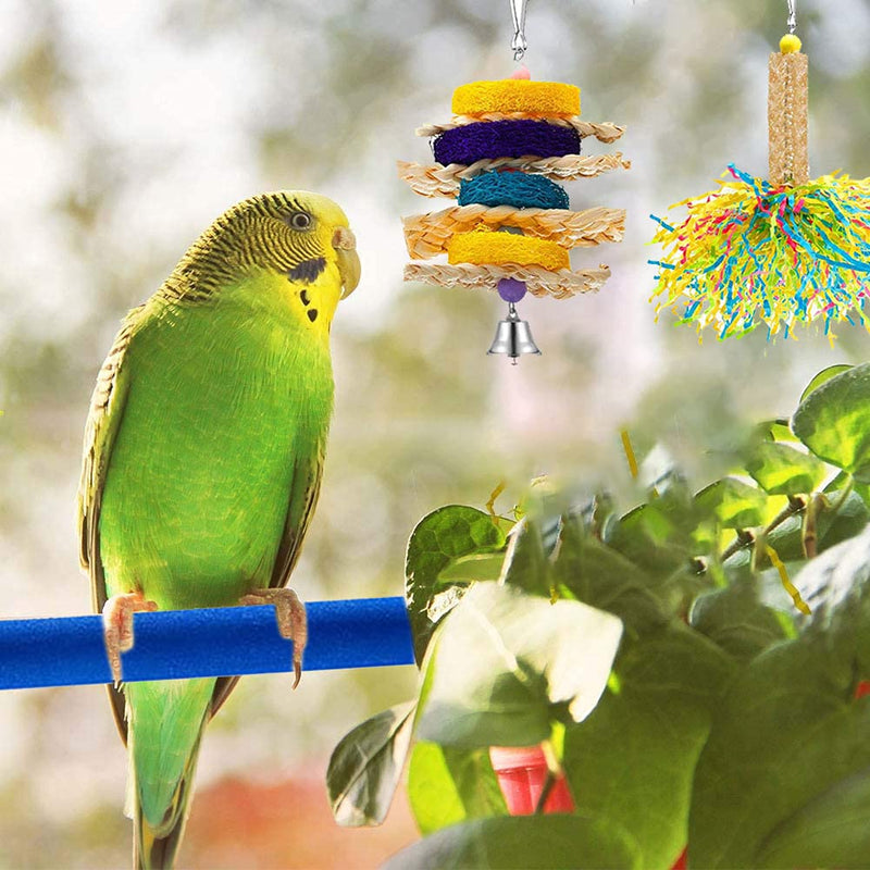 6 Pack Bird Shredding Toys,Parrots Chewing Hanging Toys,Bird Cage Accessories Parrot Cage Shredder Toys,Station Stick Foraging Toys for Small Parakeets Love Bird Cockatiel Finch Conures - PawsPlanet Australia