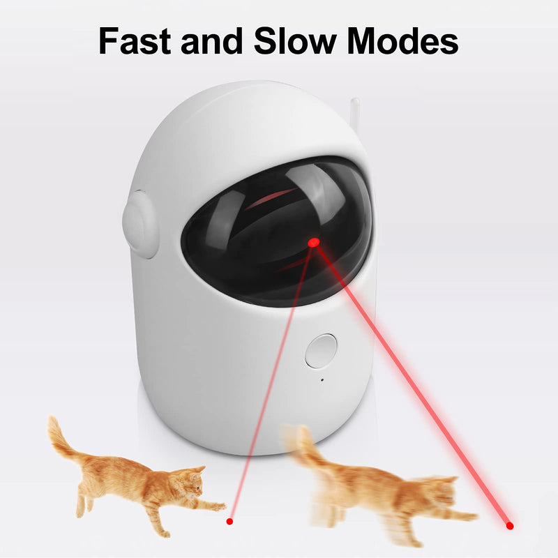 Awaiymi Cat Laser Toy Automatic Interactive Toy for Kitten Dogs,USB Charging- Battery Powered,Placing High,5 Rotation Modes,Fast/ Slow Light Flashing Mode,Automatic On/Off and Silent - PawsPlanet Australia