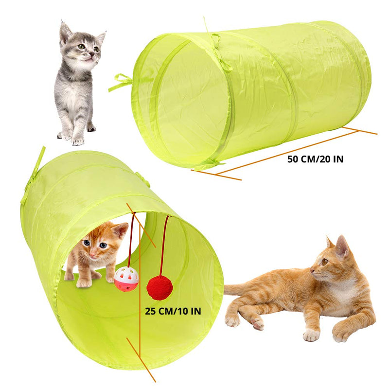 POHOVE Cat Toys Kitten Toys 26Pcs Kitten Toys Cat Interactive Toys Set for Indoor Cats with Cat Tunnel Fluffy Mouse Mice Balls Bells Toys and Catnip Stick - PawsPlanet Australia