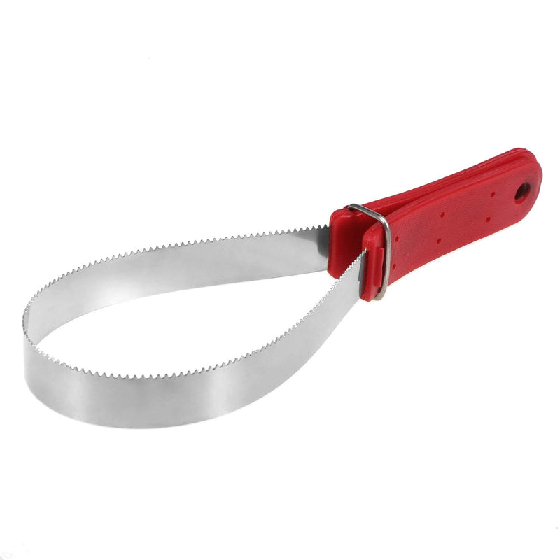 Lixada Equine Sweat Scraper Horse Shedding Grooming Tool Stainless Steel Horse Deshedding Cleaning Loop Tool Comfortable Grip - PawsPlanet Australia