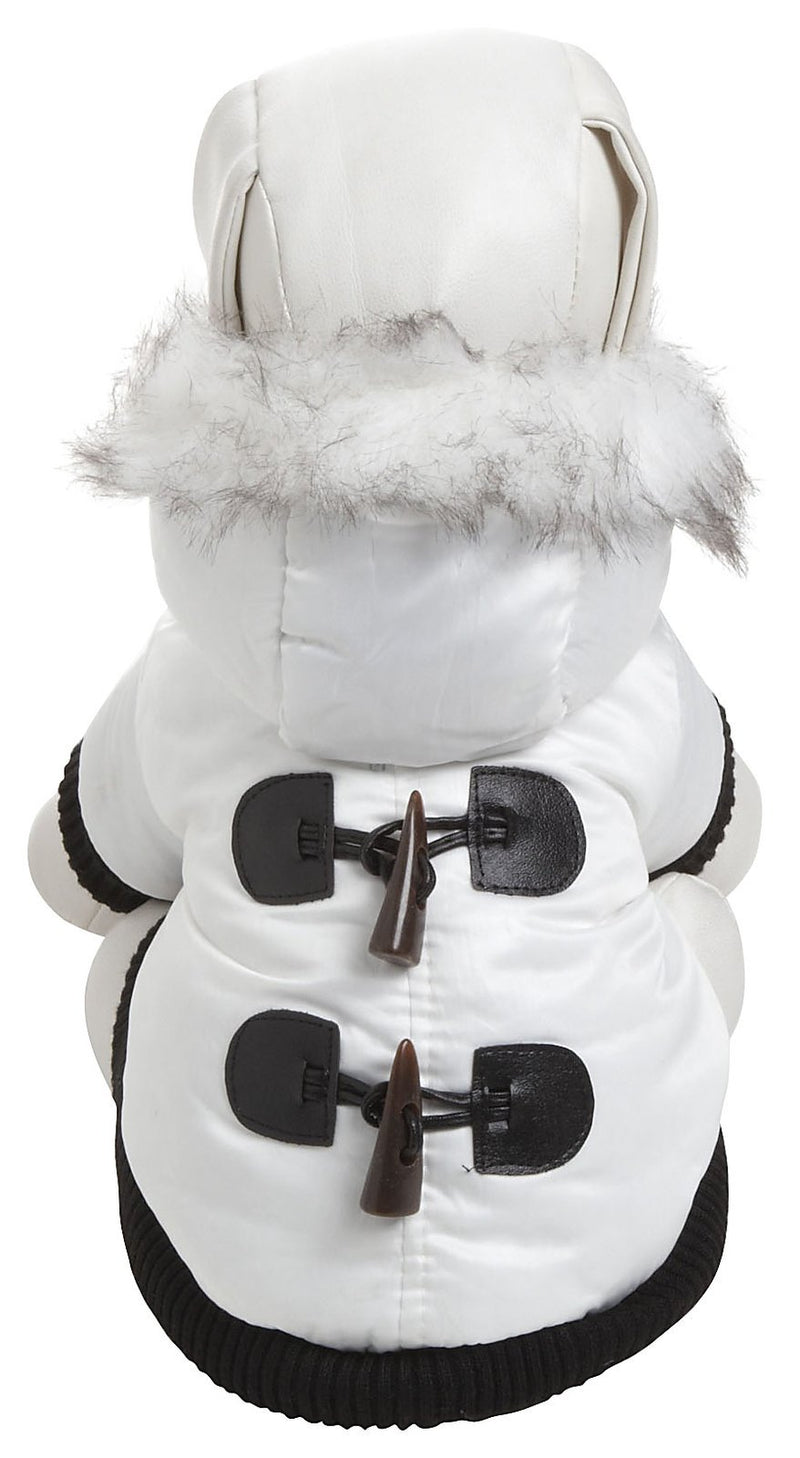 Aspen Winter-White Fashion Pet Parka Coat Winter White Small - PawsPlanet Australia
