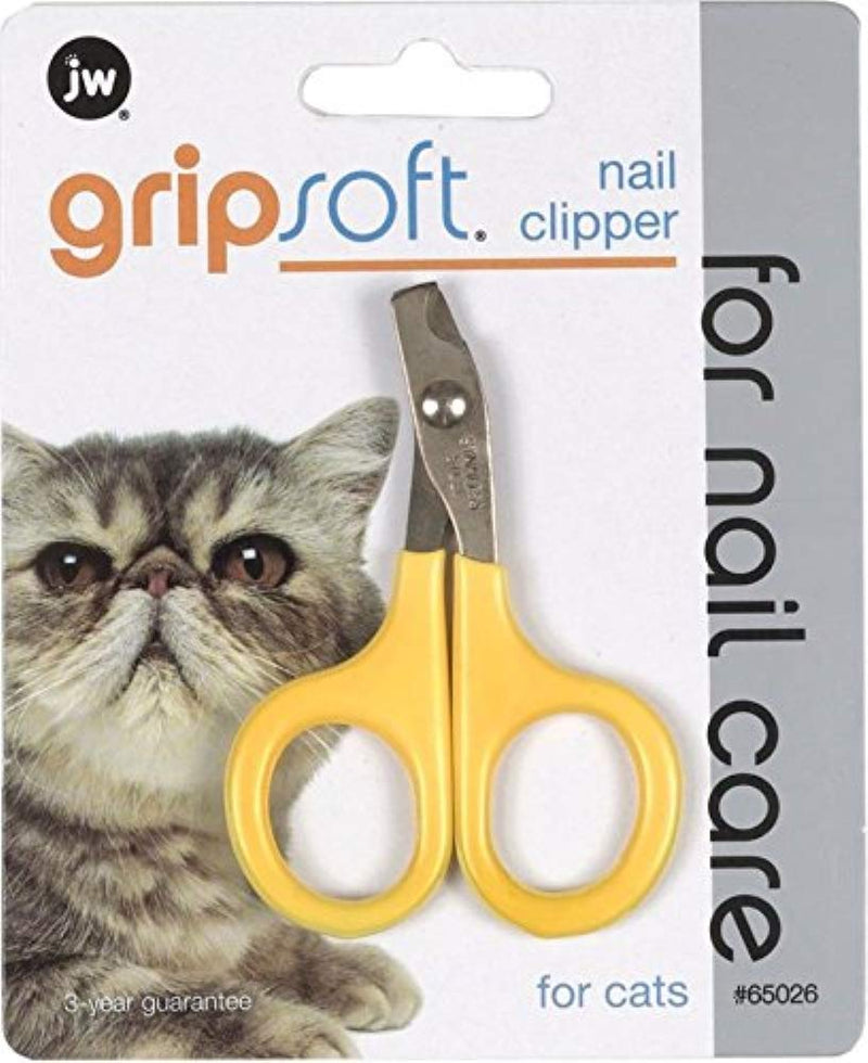 JW Pet Company GripSoft Cat Nail Clippers Non-Slip Handle One Size Fits All - PawsPlanet Australia