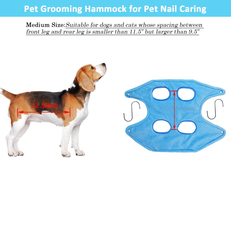 Gekufa Pet Grooming Hammock,Breathable Dog Cat Restraint Bag with Nail Clipper & File for Nail Caring (Medium Size) - PawsPlanet Australia