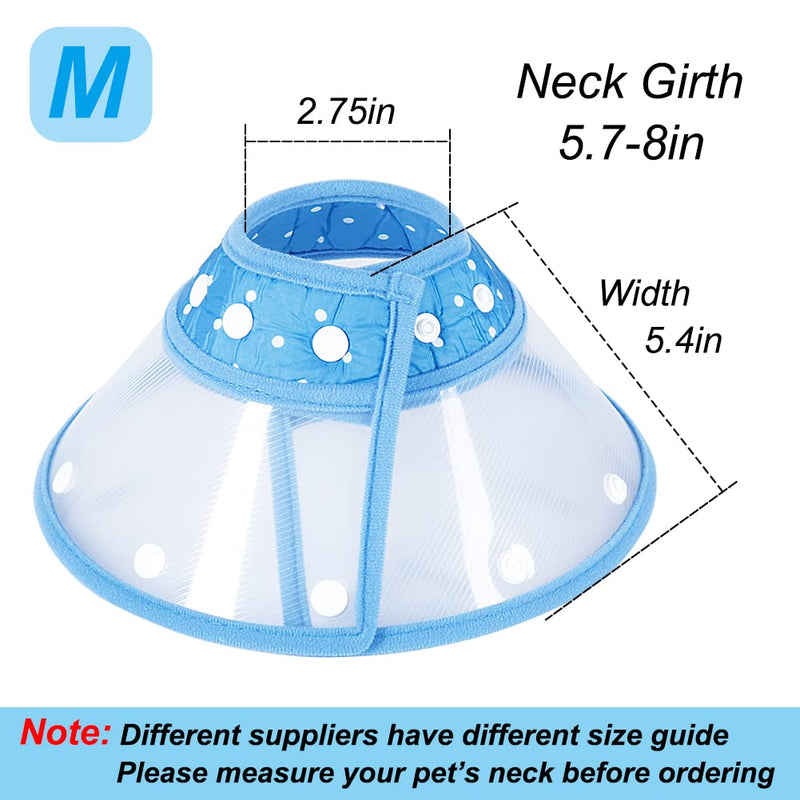 Vivid Cat Neck Brace, Adjustable from 14.5-20.3 cm Lightweight Protective Collar for Puppies, Small Dogs and Cats (Blue-M) Blue-M - PawsPlanet Australia