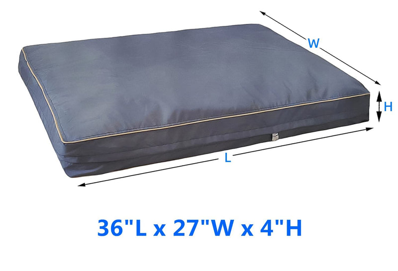 Dalema Dog Bed Cover 36" L x 27" W x 4" H.Waterproof Fillable 600D Oxford Dog Bed Replacement Cover.Washable and Removable Orthopedi,Cooling Gel and Memory Foam Pet Bed Protector Cover.Cover Only. - PawsPlanet Australia