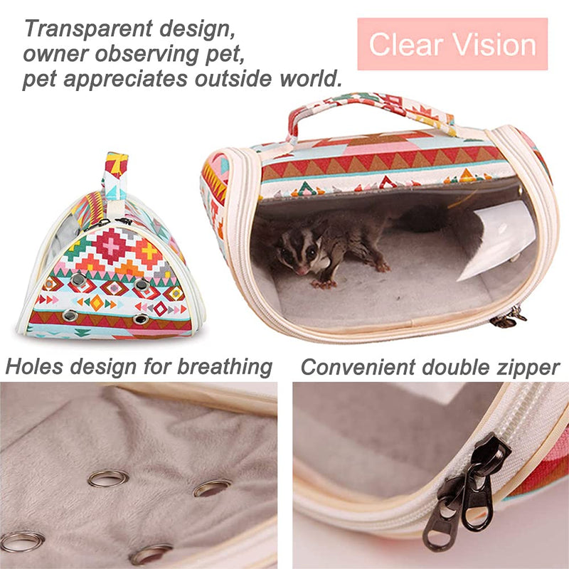 ASOCEA Hamster Carrier Bag Portable Small Animals Outgoing Travel Bag for Guinea Pig Hedgehog Bird Squirrel Chinchilla and Other Similar Sized Pet - PawsPlanet Australia