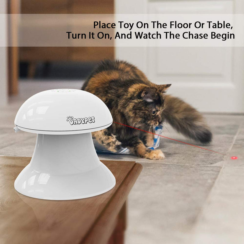 [Australia] - DADYPET Cat Laser Toy, 2 in 1 Automatic Non-Handheld Cat Chaser Toy and Interactive Feather Toy, Auto Rotating Light Cat Chaser Toy for Cats and Dogs 