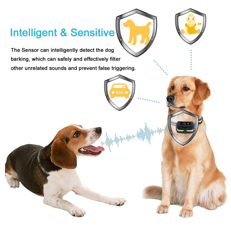 [Australia] - PetYeah Dog Bark Collar-5 Adjustable Sensitivity and Intensity Levels-Dual Anti-Barking Modes-Rechargeable/Rainproof/Reflective -No Barking Control Dog Shock Collar for Small Medium Large Dog 