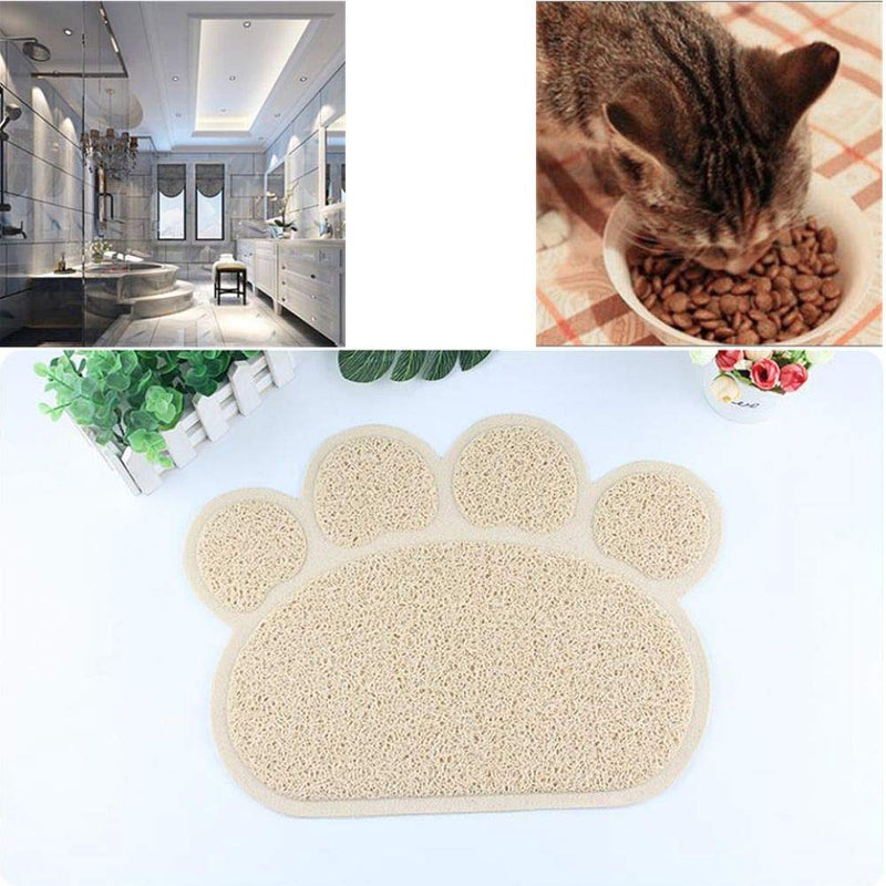 Qiajie 2 PCS Silicone Pet Feeding Mat Cat Litter Mat Paw Mat Waterproof Non-slip Pet Food Mat for Cats and Dogs - PawsPlanet Australia