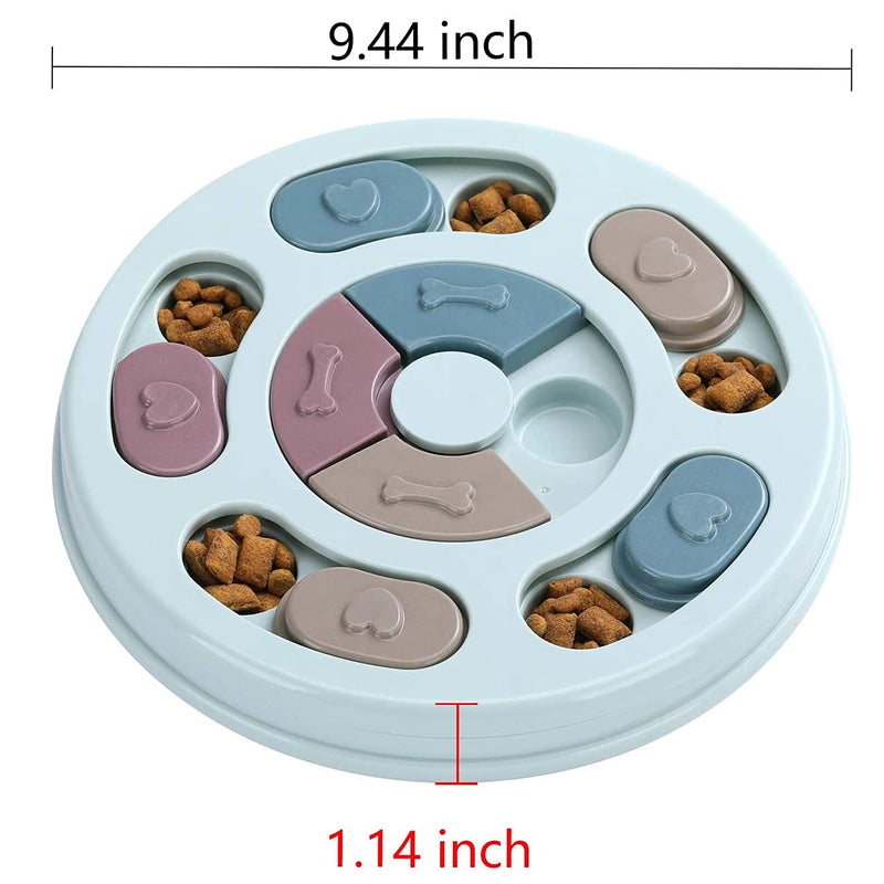 Dog puzzle toy - Slow Feeder - Interactive Training Toy Box - Creative Dog Smart Beginner, Improve Dog's IQ, Non-Slip Slow Feeder for Puppy Dogs Boredom(Blue) Rounded-Blue - PawsPlanet Australia