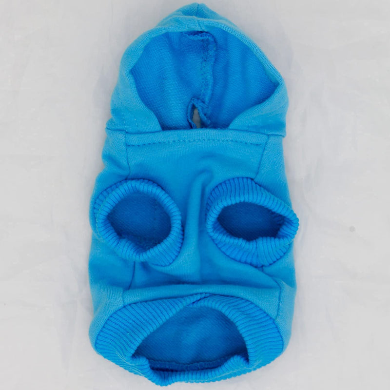 LOPHIPETS Dog Cotton Hoodies Sweatshirts for Puppy Small Dogs Chihuahua XX-Small (Pack of 1) Cambridge Blue - PawsPlanet Australia