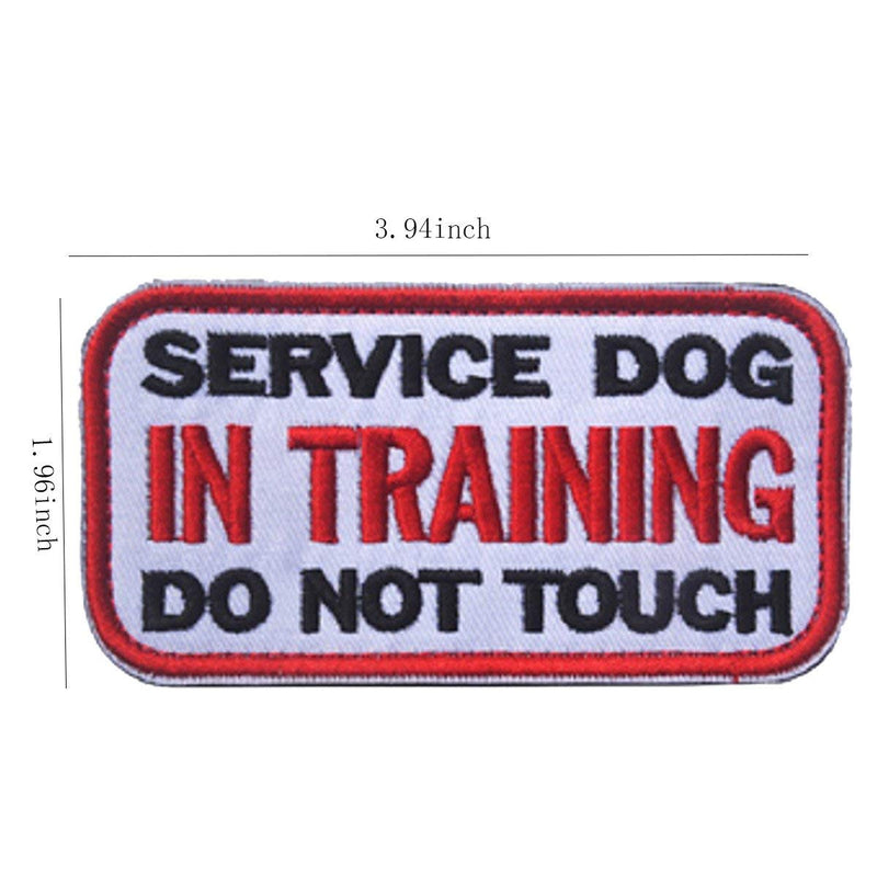 [Australia] - ODSP Service Dog Patches, in Training, Not All Disabilities are Visible, I'm Working Please Don't Pet Me, Working, No Touch No Talk No Eye Contact Embroidered Hook and Loop Patches 5 PCS 