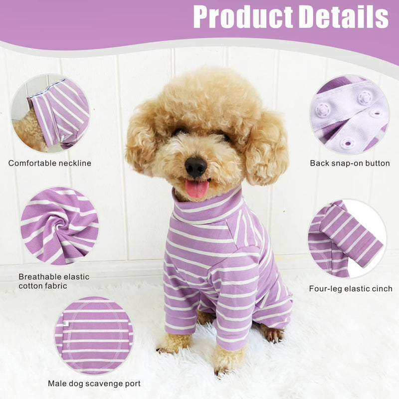 Dolahovy Dog Recovery Suit, Pet Surgery Suit Puppy Recovery Suit Wound Protection Suits Dogs Surgical Onesie for Female Male Small Medium Dogs Cats (L, Purple) L - PawsPlanet Australia