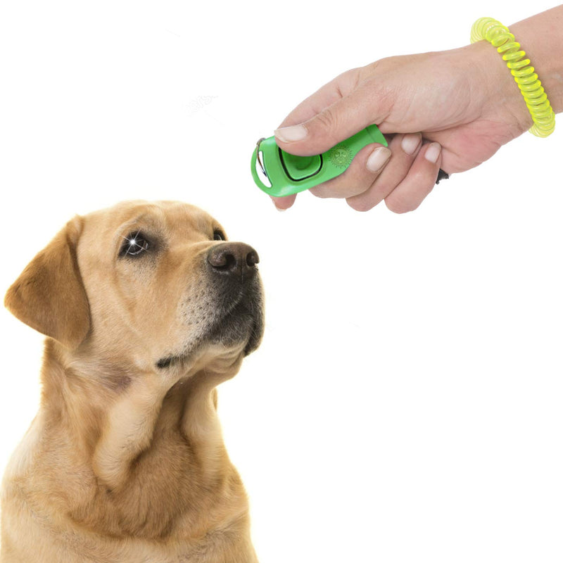 [Australia] - Dog Training Clickers and Whistle in one, Be The Alpha Dog, Consistent Positive Reinforcement for Puppies, Fix Undesired Behaviors, Keep one in Every purse, car and room, Colorful pack of 10 pcs 