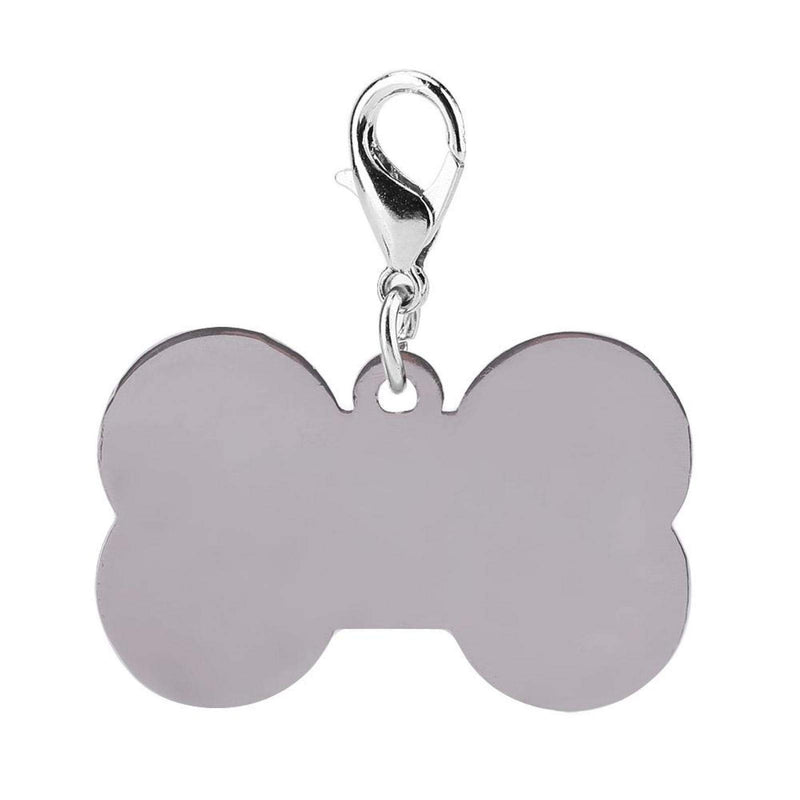 SALUTUYA Pet ID Tag, Cute Bone Shape, Dog Name Necklace Also A Nice Accessory as A Keychain,(Pink) - PawsPlanet Australia
