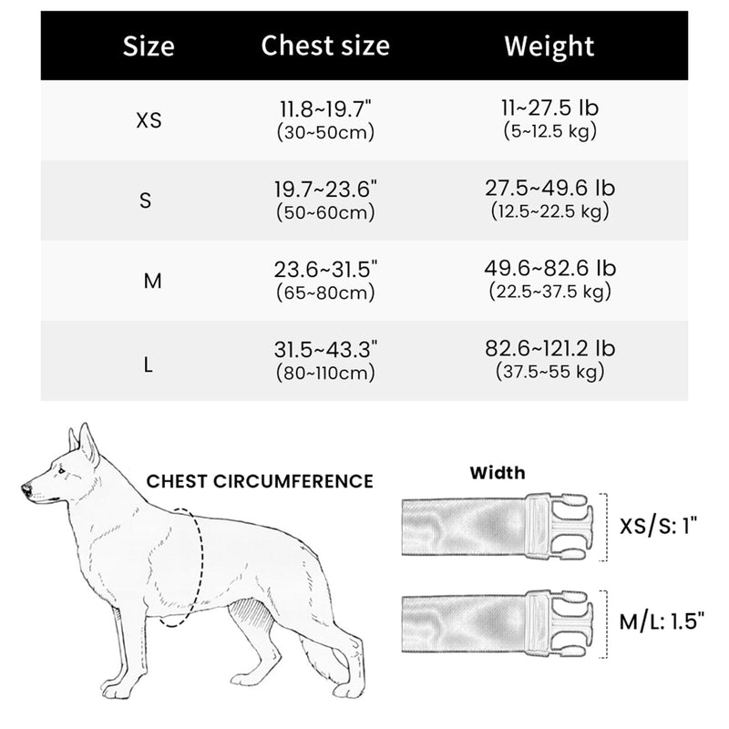 EXCELLENT ELITE SPANKER Tactical Dog Harness Vest Adjustable Nylon Pet Dog Harness for Small Medium Large Dogs (Black-XS) XS Black - PawsPlanet Australia