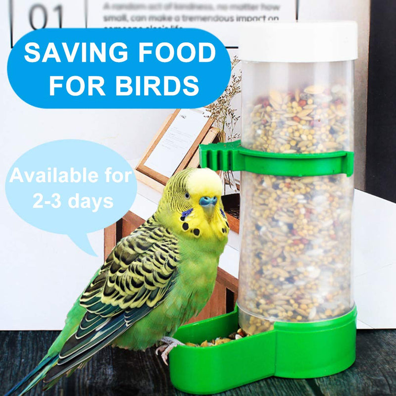 XISTEST Bird Feeder, Bird Water Dispenser for Cage, 2PCS Automatic Bird Water Feeder with 1PCS Food Feeder for Cage Pet Parrot Budgie Lovebirds Cockatiel 2pcs 140ml + 1pcs 150ml - PawsPlanet Australia