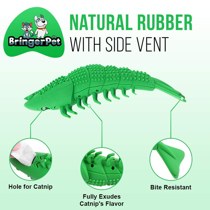 [Australia] - BringerPet Interactive Cat Chew Toy for Kitten - Best Cat Toothbrush – Refillable Catnip Toys for Cats – Durable Cat Toys with Catnip 