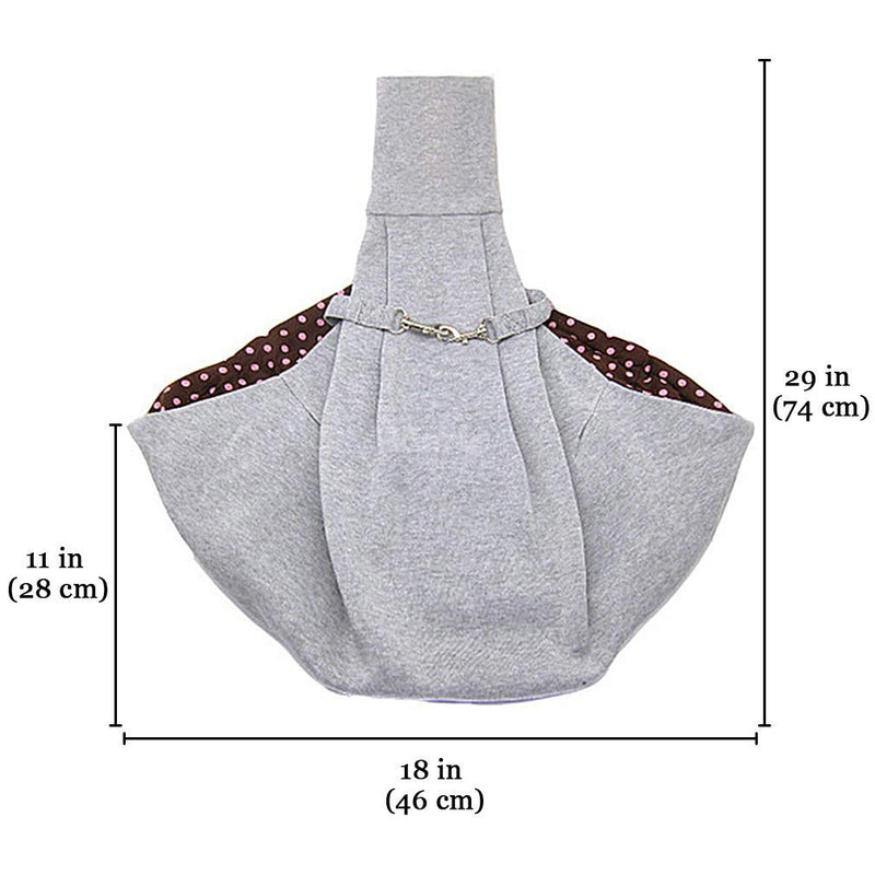[Australia] - Meric Small Dog Sling Carrier Bag, Socialize and Bond with Your Best Friend, Adorable Reversible Pattern with Cross-BodyComfort and Security 