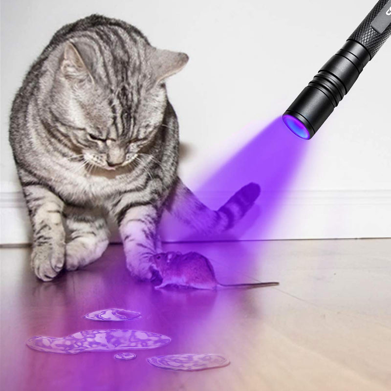 UV Flashlight, LED 395nm Ultraviolet Flashlight, Zoomable Pen Blacklight Flashlight IP54 Waterproof Detector for Pet Urine, Cat Dog Stains, Bed Bug, Household Wardrobe Toilet 1 Pcs-zoomable Penlight Flashlight - PawsPlanet Australia