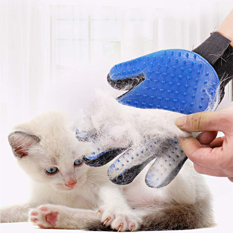 A pair of double-sided dog hair removal cat hair removal gloves silicone pet bathing beauty massage cleaning gloves - PawsPlanet Australia