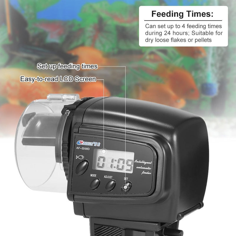 Anself LCD Screen Digital Automatic or Manual Aquarium Tank Timer Fish Food Feeder - PawsPlanet Australia