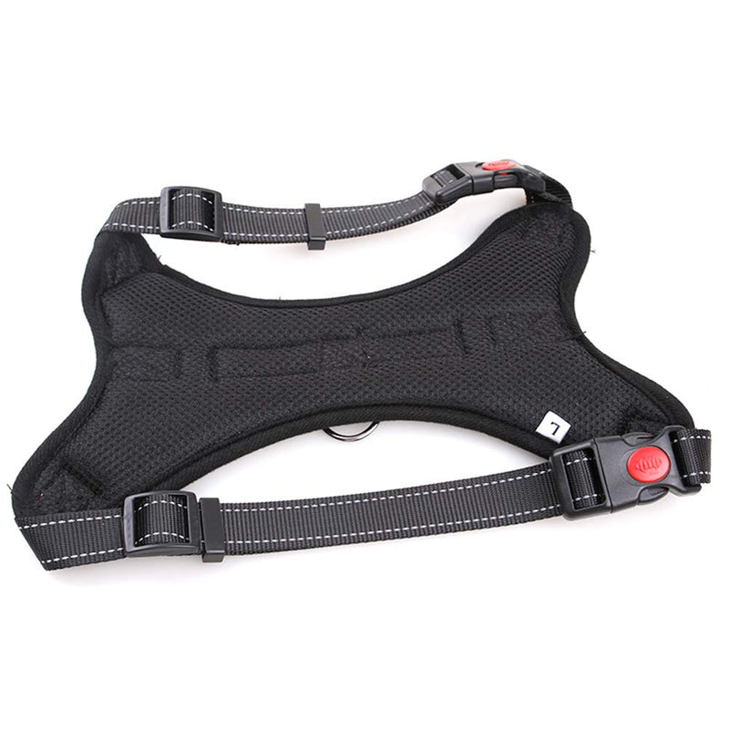 Adjustable Pet Dog Harness - Athyior Breathable Comfort Dog Harness Vest for Outdoor Training Small Medium Large Dogs M Black - PawsPlanet Australia