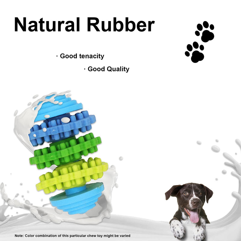 THUMBERLY Dog Chew Toys, 2 Pack Nature Rubber Cotton Rope Teething, Interactive for Small Medium Breed - PawsPlanet Australia