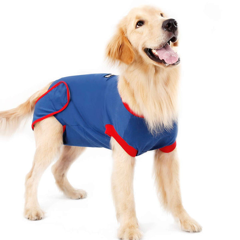 Tineer Dog Recovery Suit - Pure Cotton E Collar Alternative for Dogs Protection Puppy Wounds After Surgery Wear - Prevent Licking, Biting, and Harassment of Other Pets XXL - PawsPlanet Australia