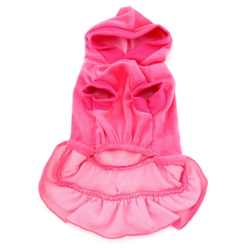 [Australia] - SMALLLEE_Lucky_Store XY000316-gray-L Pleated Tiered Dog Princess Dress Hoodies Ribbed Outfits Pink L 