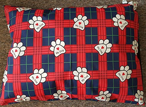 NEW Medium (28" x 18") DOG BED Filled Cushion / Pillow- Washable Cover & Removable ZIP - Non Allergenic Poly Cotton- Random Patterns - PawsPlanet Australia