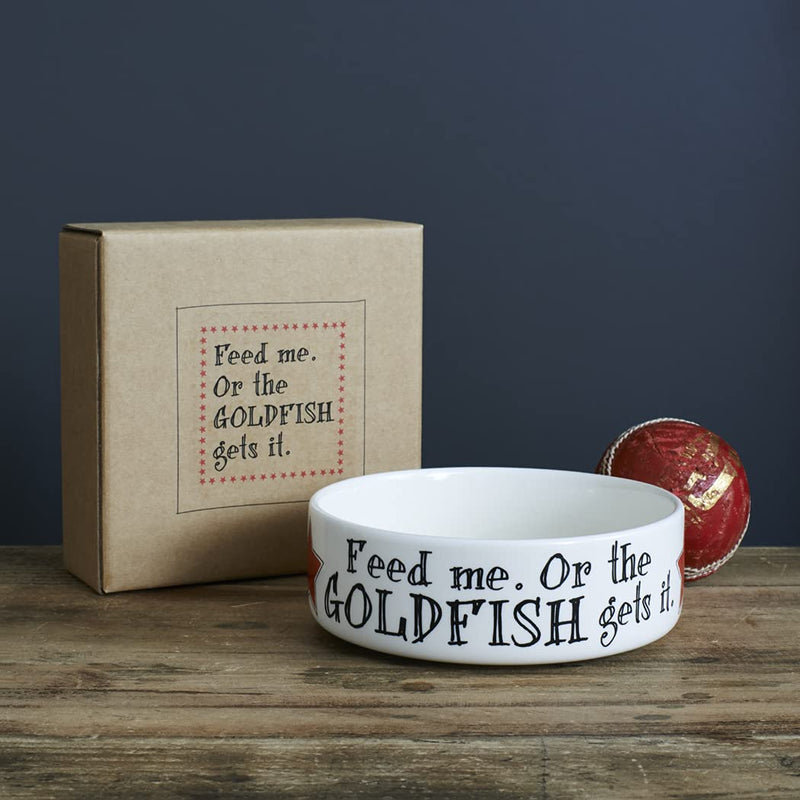 Feed Me Or The Goldfish Gets It cat bowl - PawsPlanet Australia