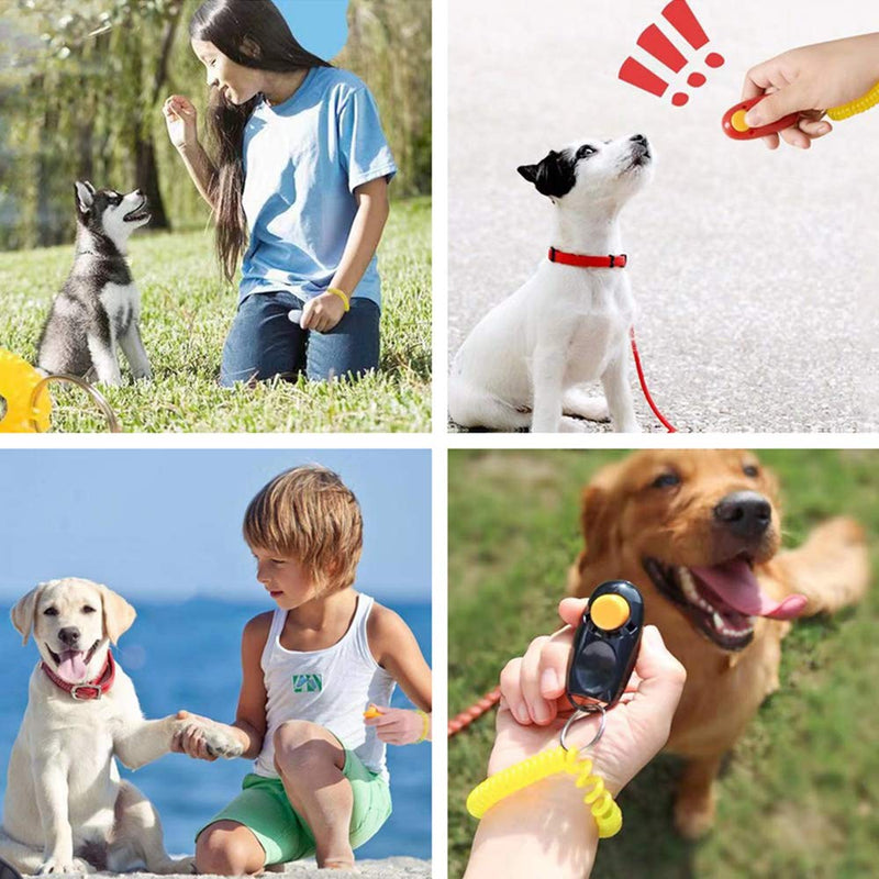 NA 5 Pcs Dog Training Clickers Dog Whistle Button Training Clickers with Wrist Strap for Dogs Cats Birds Horses and Small Animals - PawsPlanet Australia