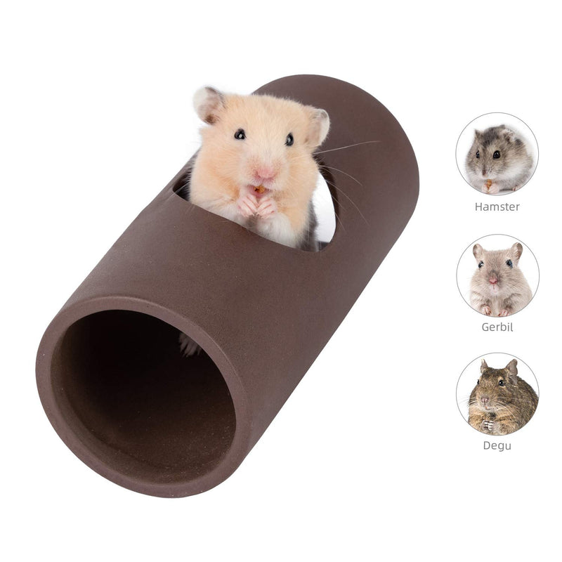 Niteangel Ceramic Hamster Tunnel & Tubes Hideout: for Dwarf Robo Syrian Hamsters Mice Rats or Other Small Animals Tunnel - Small - PawsPlanet Australia