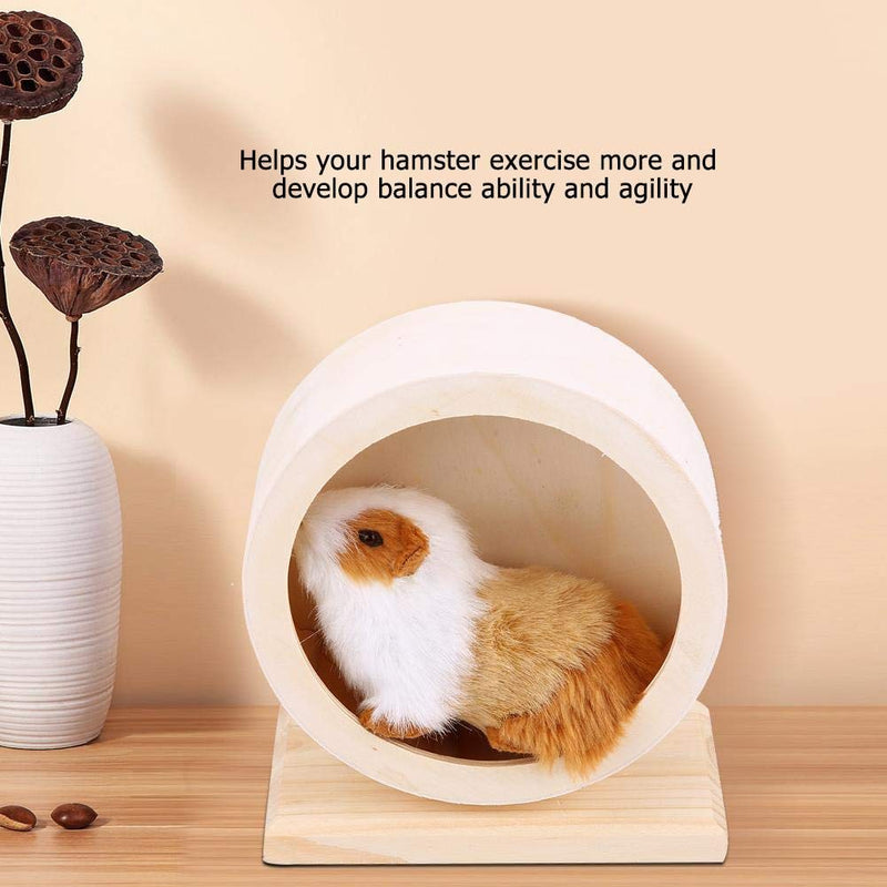 Hamster Wheel Wooden Exercise Wheel Silent Hamster Exercise Wheel Non Slip Run Disc for Syrian Hamster Rat Mice Chinchillas Small Pets (M) M - PawsPlanet Australia
