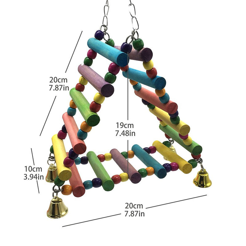 Bird Toys Perch Stand Parrot Swing Ladder Chewing Toys Hanging Pet Bird Cage Accessories Hammock Swing Toys for Small Parakeets Cockatiels, Lovebirds, Macaws - PawsPlanet Australia
