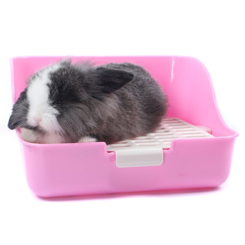 [Australia] - Mkono Rabbit Cage Litter Box Potty Trainer for Adult Guinea Pig Ferret Small Animals, 11 Inches (Random Color) 