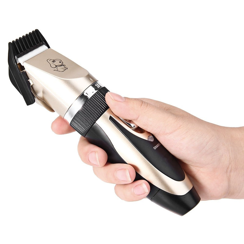 DAMAIFENG Professional Electric Dog Clippers High Power Pet Clippers Rechargeable Wireless Dog Hair Trimmer Pet Grooming Tools for Dogs Cats and Other Pets (Black gold) - PawsPlanet Australia