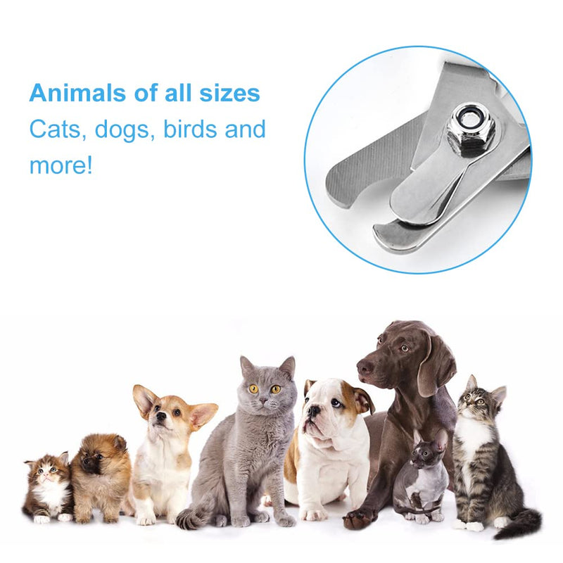 BAOSROY Stainless steel claw pliers for dogs and cats, claw scissors, claw scissors for dogs and cats with nail file, stainless steel claw pliers, claw care cutter for pets, nail clippers... - PawsPlanet Australia