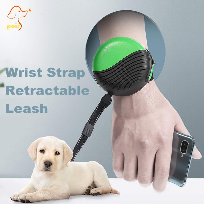 [Australia] - CHIVENIDO Retractable Dog Leash Extendable Puppy Running Leash Flexi Dog Leash for Large Dogs 2.5Meter Wrist Belt Strap Hands-Free Leash for Big/Medium/Small Pest Dogs&Cats green 