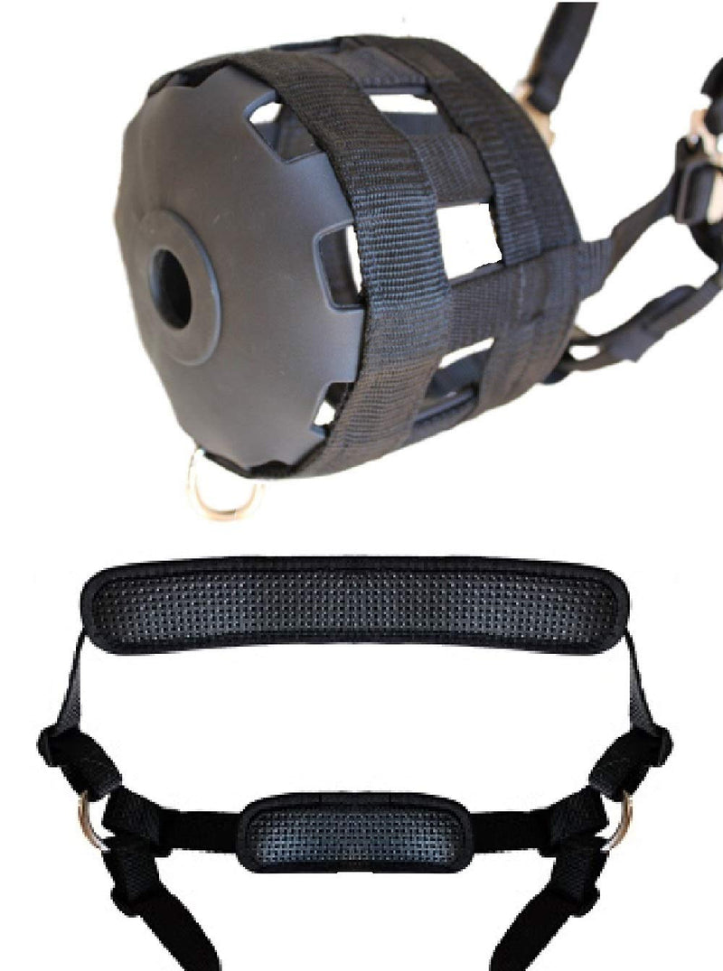 Prairie Horse Supply Deluxe Comfort Lined Grazing Muzzle, Heavy Duty Waffle Neoprene with Chin and Neck Pads - PawsPlanet Australia