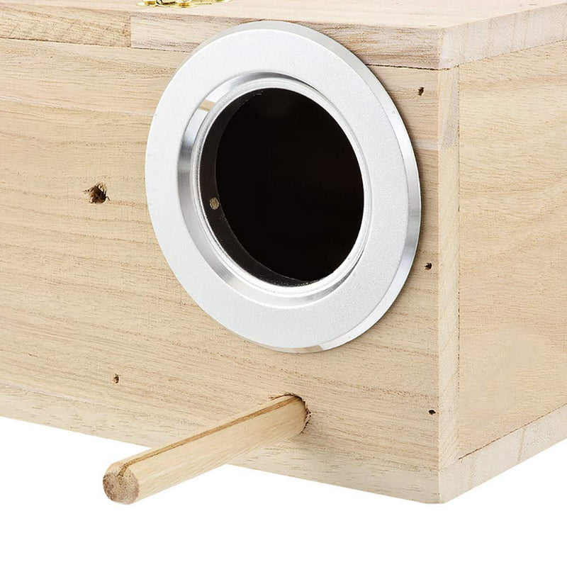 [Australia] - PIVBY Bird Nests Box for Cages Parakeet Breeding Box Wood Budgie House for Lovebirds Cockatiel Parrot Mating Aviary Box (L) 