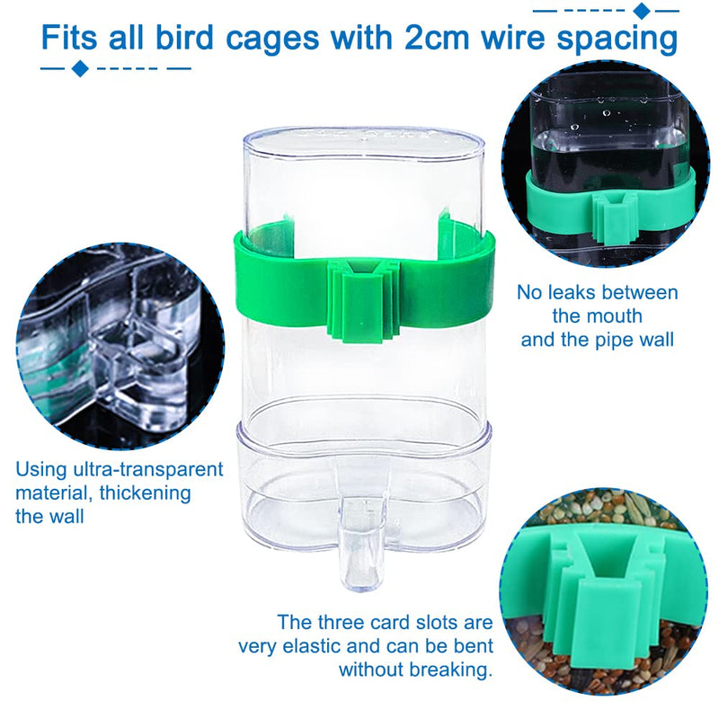 Hamiledyi No Mess Bird Feeders Automatic Parrot Feeder Drinker Acrylic Seed Food Container Parakeet Water Dispenser Cage Accessories for Lovebirds Budgies Canary Finch - PawsPlanet Australia