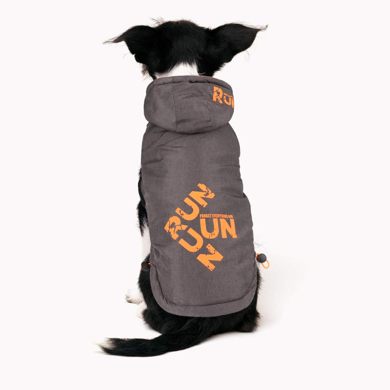 Idepet Waterproof Dog Coat,Pet Dog Winter Warm Jacket Vest Outdoor Cotton Dog Hoodie Outfit Apparel for Small Medium Dogs Cats XXL Orange - PawsPlanet Australia