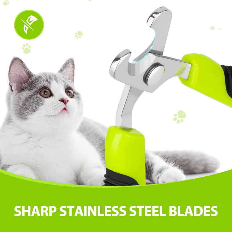 Tarnel professional claw scissors for cats, nail clippers, pets, unique 25 degree cutting head, ideal for small dogs, puppies, cats, rabbits, green - PawsPlanet Australia