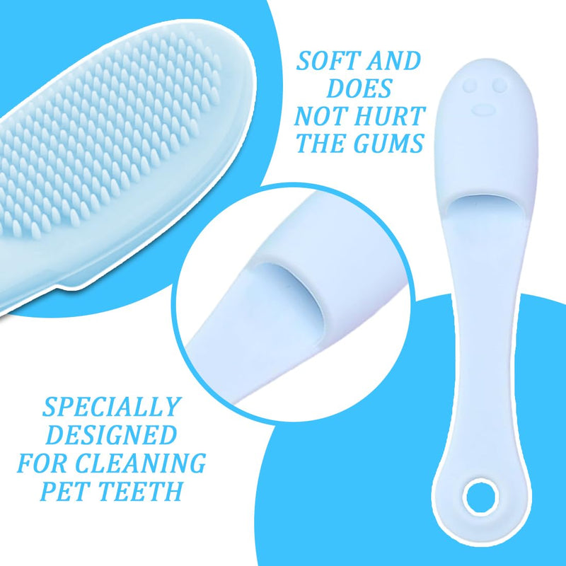 WRIRKN Pack of 4 dog toothbrushes, silica gel toothbrush, dog toothbrush for small dogs, toothbrush for dogs, finger toothbrush - PawsPlanet Australia