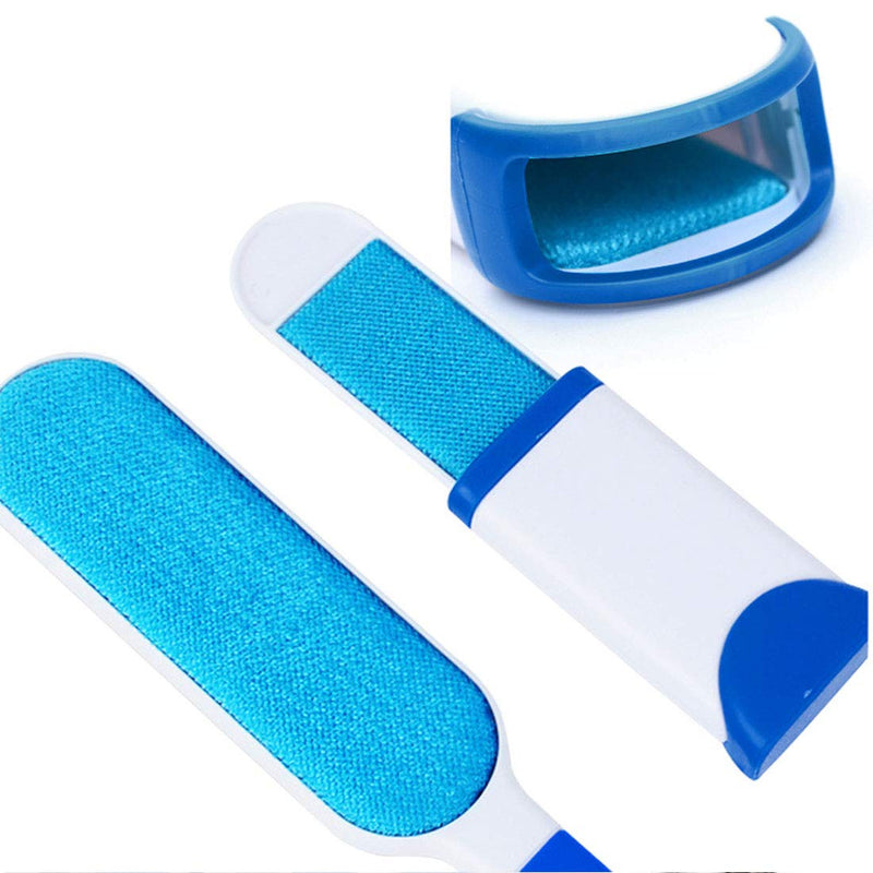 [Australia] - GETIEN Pet Hair Remover Brush Efficient Double Sided Dog & Cat Hair Removal Tool with Self-Cleaning Base Perfect for Clothing Furniture Couch Carpet Blue 