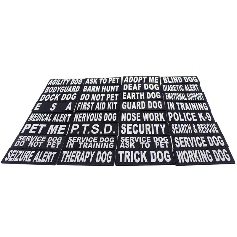 DO NOT PET Vest Patches Removable Service Dog Patch with Reflective Printed Letters for Support Dog Vest Harness Collar or Leash (Adopt ME) ADOPT ME - PawsPlanet Australia