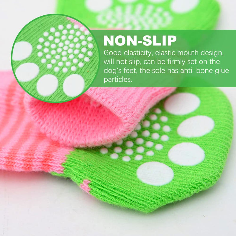 Hwtcjx Paw Protector, Dog Socks Paws Stop Licking, Socks for Dogs, Non-Slip Pet Socks, Pet Socks with Rubber, Non-Slip Warmth, Anti-Scratch, Suitable for Indoor Wear, 25 x 60 mm (W x L), (2 Pieces, S) - PawsPlanet Australia